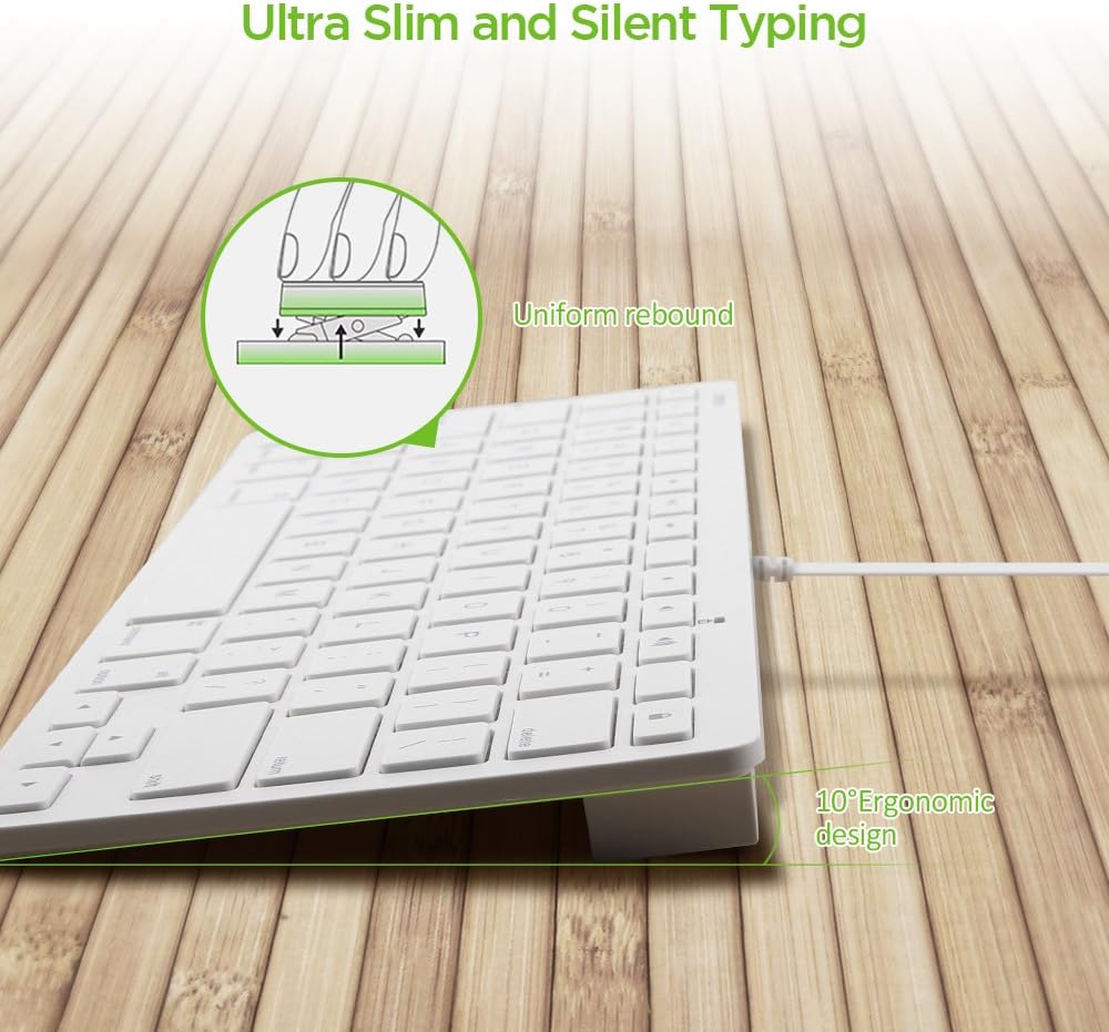 Omars MFI Certified iPad Wired Keyboard Plug-On-Go Keyboard with 8-pin Lightning Connector Compatible with Apple iPhone, iPad, or iPod Touch, Great for PARCC and Smarter Balanced Tests