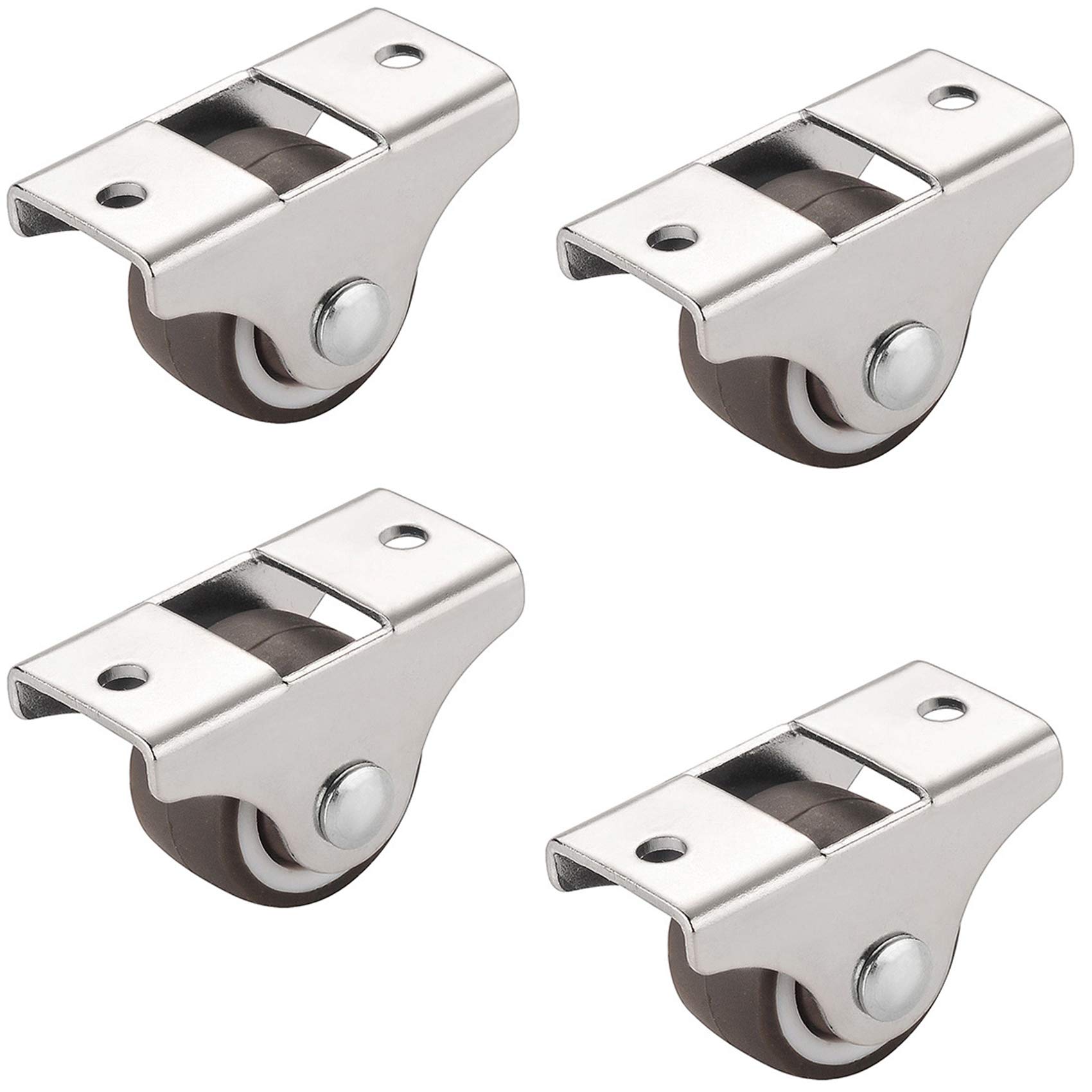 Roulettes de meubles en caoutchouc souple lot de 4 avec plaque pivotante