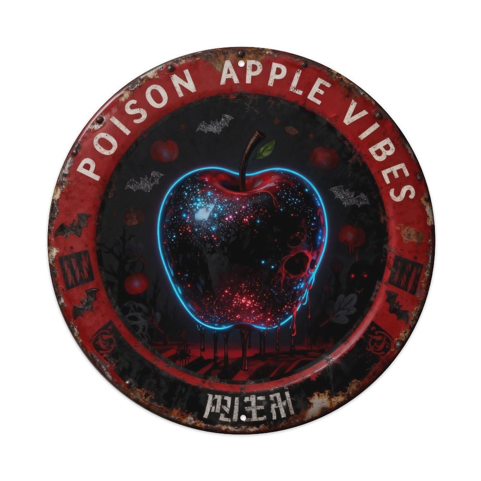 Poison Apple Vibes Metal Tin Sign Plaque