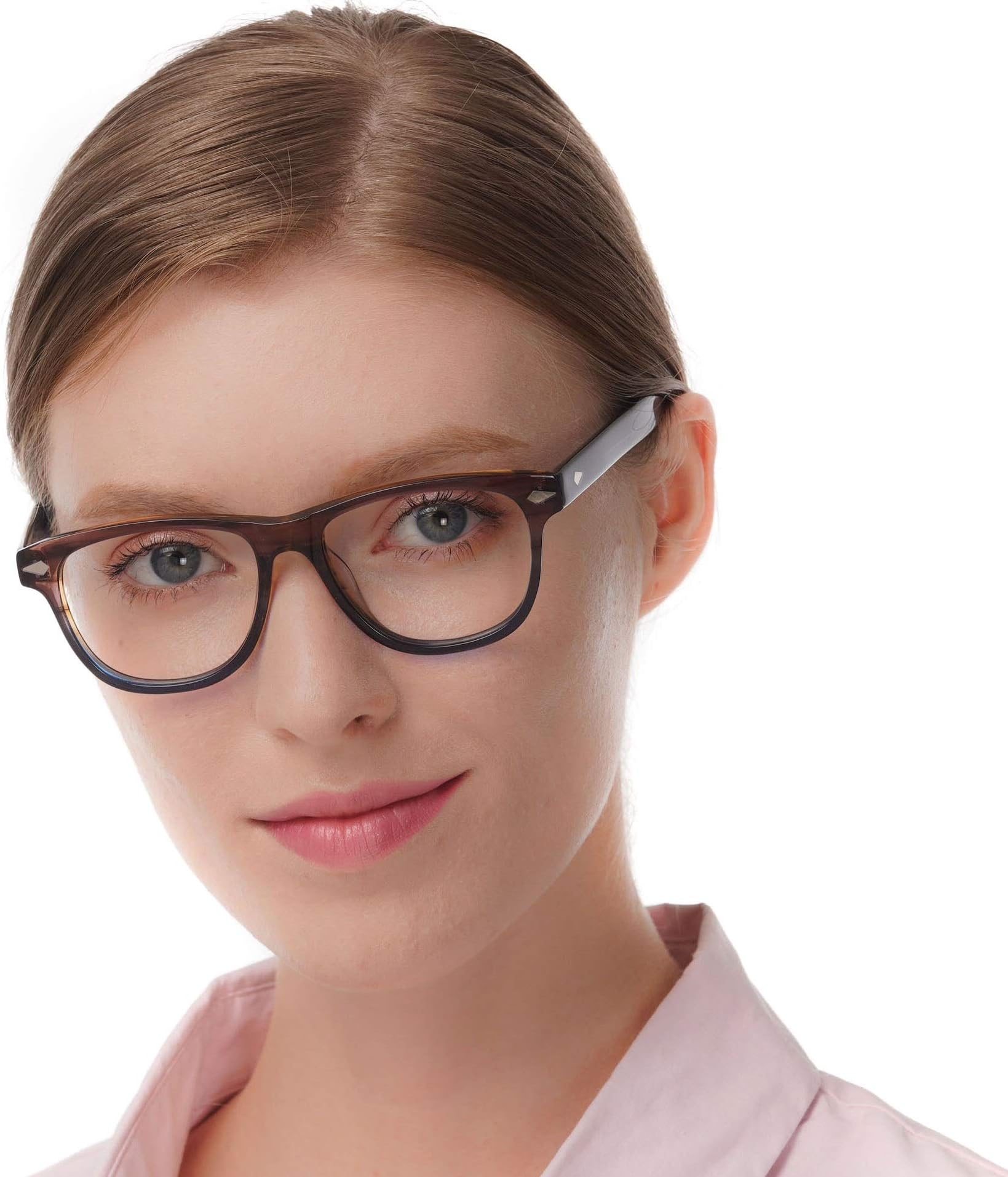 Acetate eyeglasses for men women non prescription glasses square unique fashion glasses thick frame