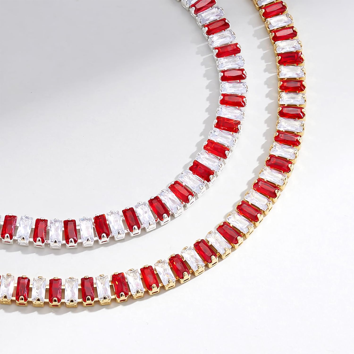 KELORIS PATH Tennis Bracelets for Women 14K Gold Plated/White Gold CZ Bracelet Classic Adjustable Valentines Gift - Image 6