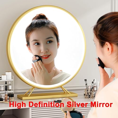 Miniatura 3 de Espejo de mesa, espejo de encimera, espejo de afeitado de baño, tocador de mesa, tocador cosmético, espejo circular para peinar el cabello, belleza