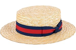 Authentic Italian Straw Boater Hat for a Classy Summer