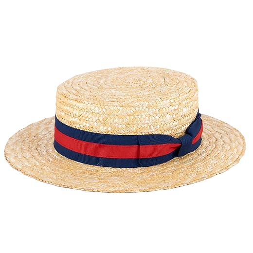 Straw Boater Hat Handmade in Italy