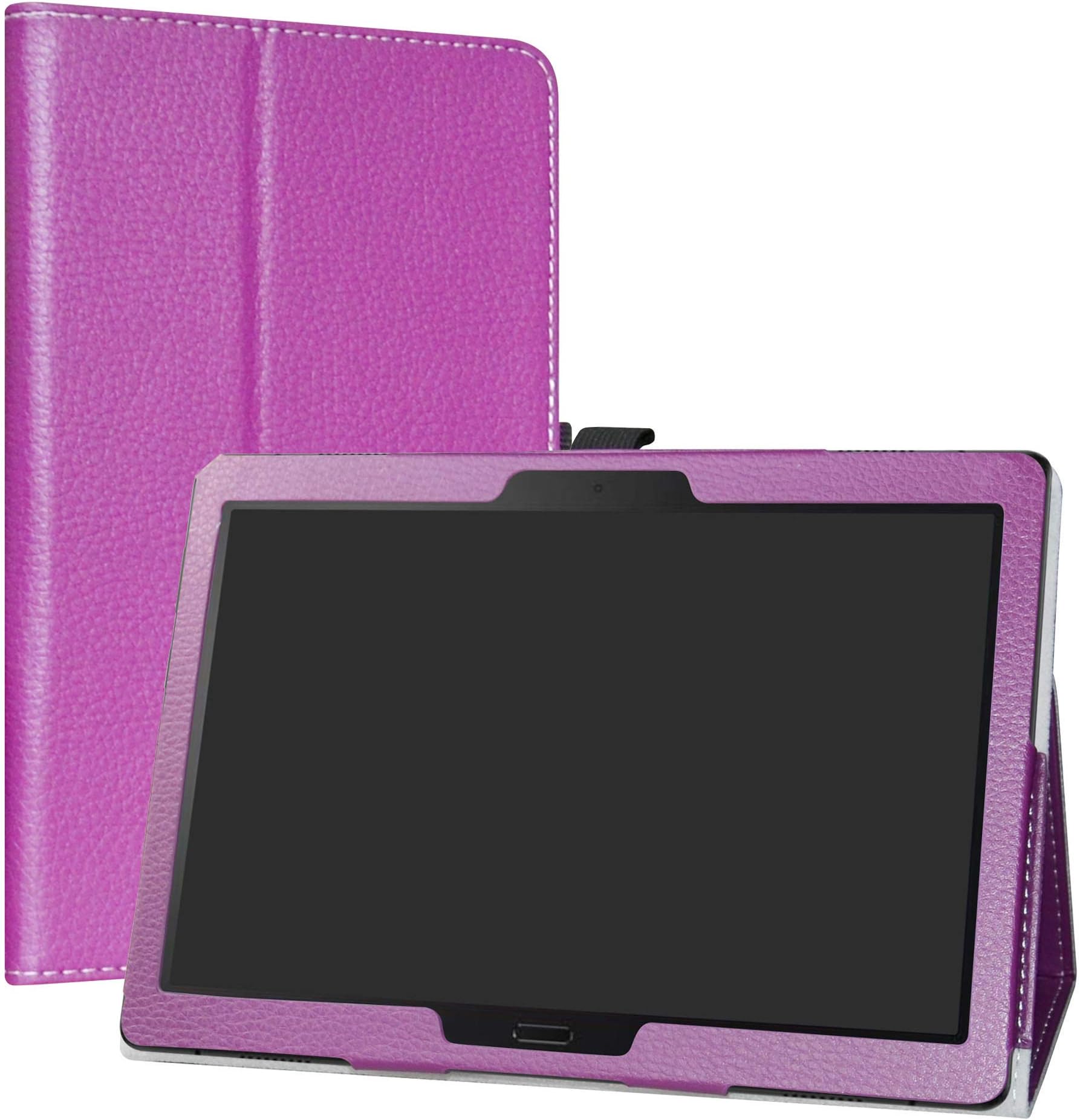 LiuShan for Lenovo Smart Tab P10 case,Tab M10 Case,PU Leather Slim Folding Stand Cover for 10.1" Lenovo Smart Tab P10（TB-X705F）/ M10（TB-X605F） Tablet(Not fit Tab M10 Plus /M10 HD TB-X306X),Purple