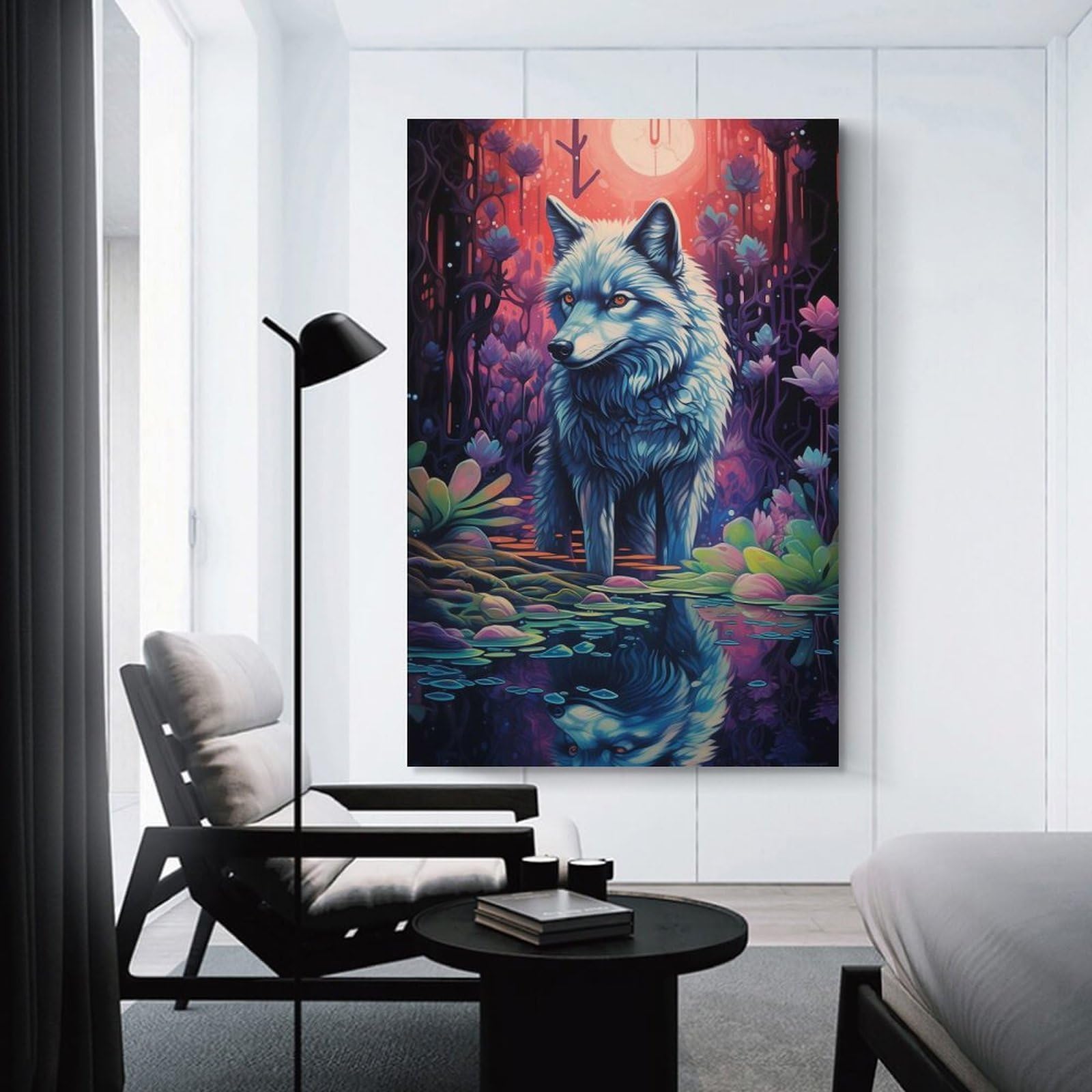 Junmoney Apex Predator Wall Art Print, 20x30inch(50x75cm), for Entryway, Lounge Links Or Small Walls, Decorative Wall Art for Narrow Spaces