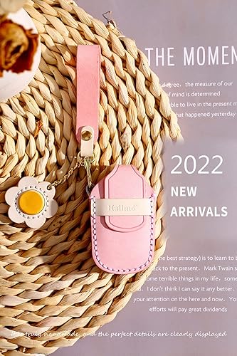 Miniatura 5 de ontto Funda para llavero Maserati de cuero encerado, protección completa para Ghibli Levante Quattroporte, rosa, 4 botones