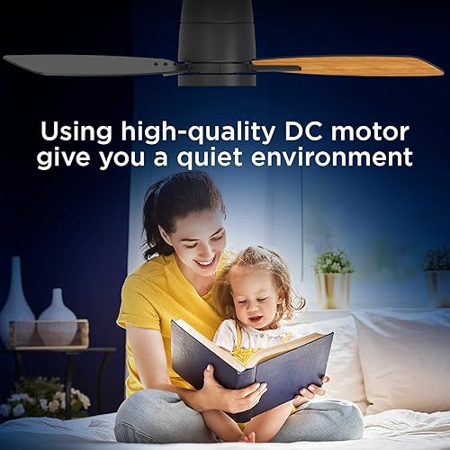 Miniatura 5 de Ventilador de Techo TALOYA con Luces y Control Remoto de 42 Pulgadas Ventilador Multifuncional Silencioso con Tres Temperaturas de Color y Luz