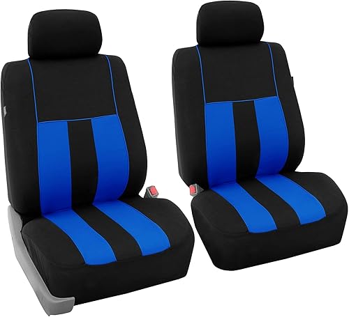 Miniatura 2 de FH Group Juego completo de fundas de asiento de coche de tres filas a rayas, compatible con bolsas de aire y listas para dividir, ajuste universal