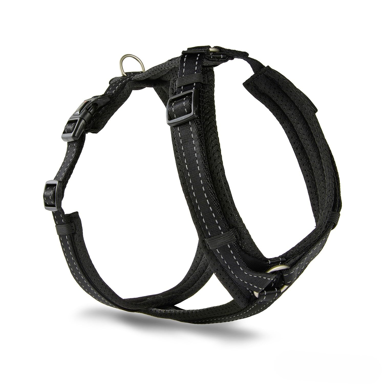 Wolters Hundegeschirr Light Mesh | Brustgeschirr mit Sicherheitsverschlüssen | Farbe Schwarz - Gr. L (56-82 cm)