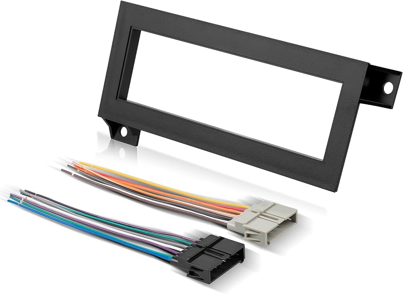 Kit de instalação para rádio Single DIN com moldura e chicote elétrico NuIth para Chrysler, Dodge e Jeep, DASH KIT W/ RADIO WIRE