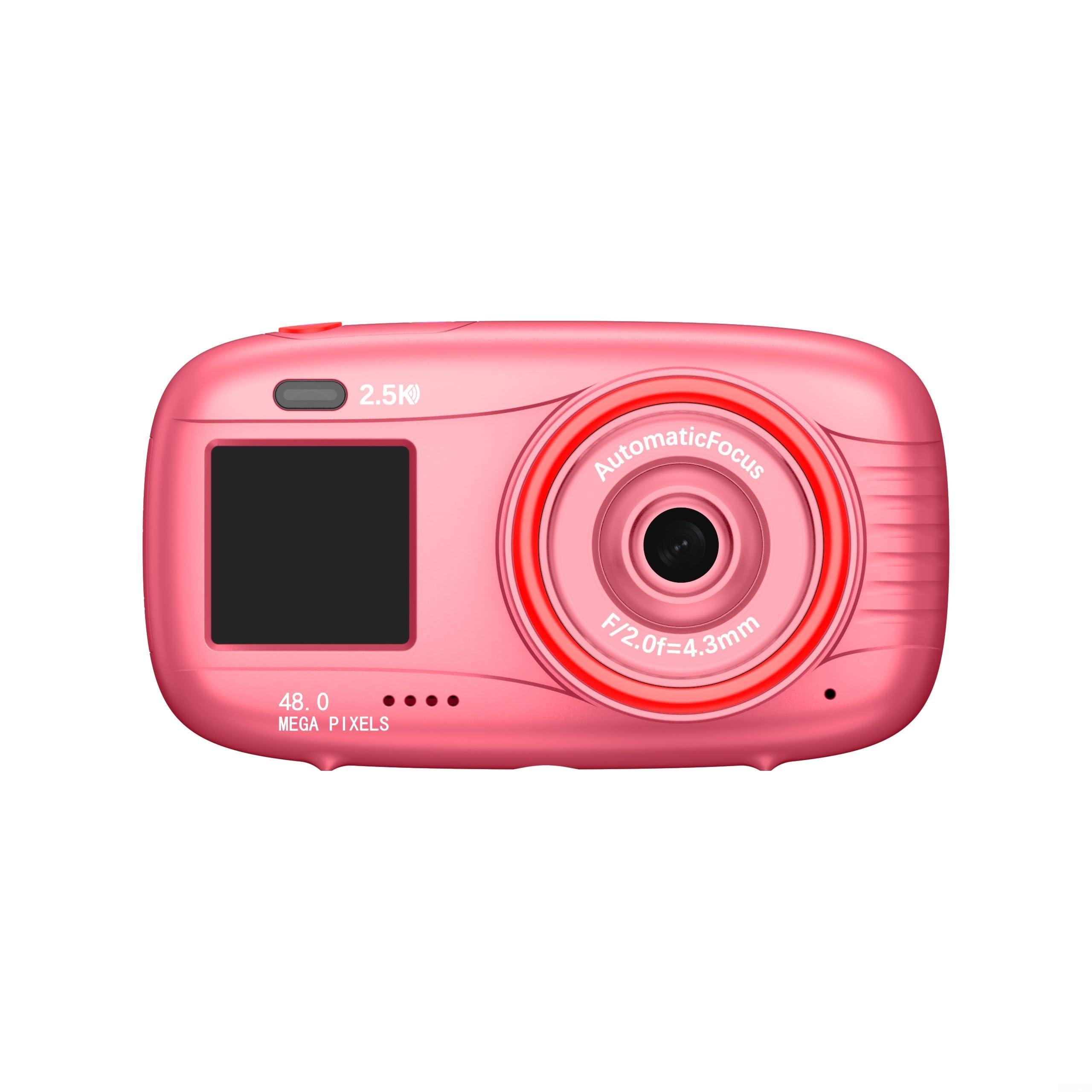 Fotocamera digitale a doppio schermo da 2,5 K con 48 MP, zoom 16x, WiFi e display principale da 3 pollici, fotocamera compatta per vlogging per principianti, supporta 256 GB per scheda SD (nero