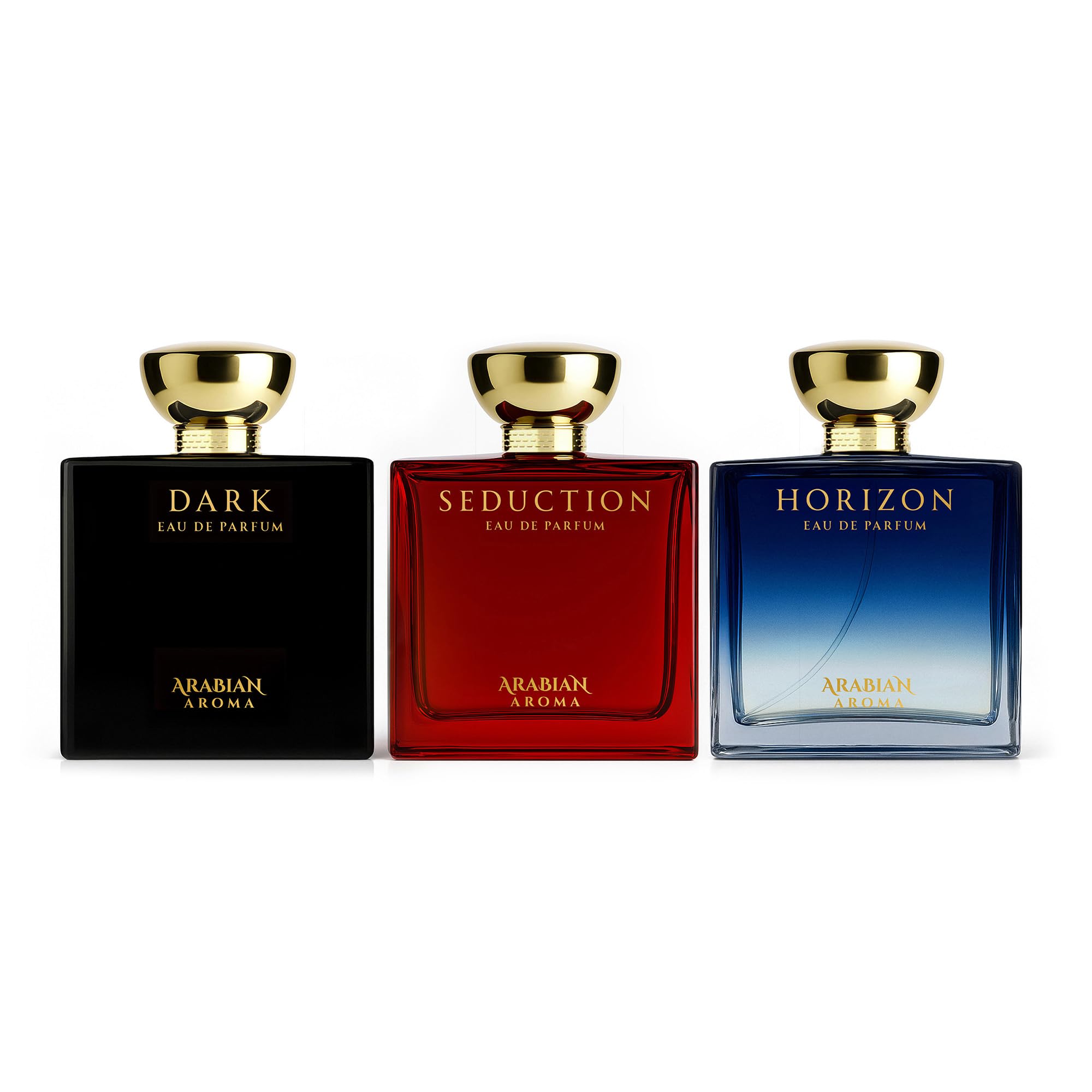 Arabian Aroma Perfume Combo for Men, Dark, Seduction & Horizon, Long Lasting Eau de Parfume,100 Ml (Pack of 3)