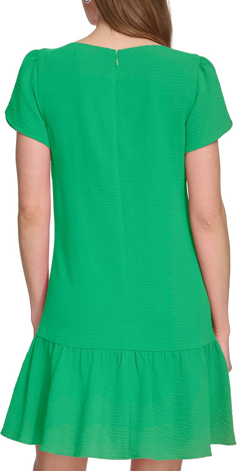 DKNY Womens Tulip Sleeve Ruffle Hem Mini Dress - Image 4