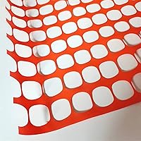 Vista 5 de Rollo de malla de plástico para valla de seguridad, 4 x 100 pies, 1 rollo con 100 bridas, red reutilizable temporal para valla de nieve, jardín