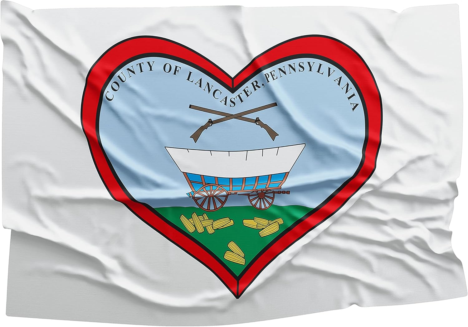 Lancaster County Flag 3x5 ft – State Pride Banner for Parades, Home, Events, Collectors – Heritage Display for Outdoor Pole or Indoor Wall – Vivid Color, Double Stitched, Brass Grommets