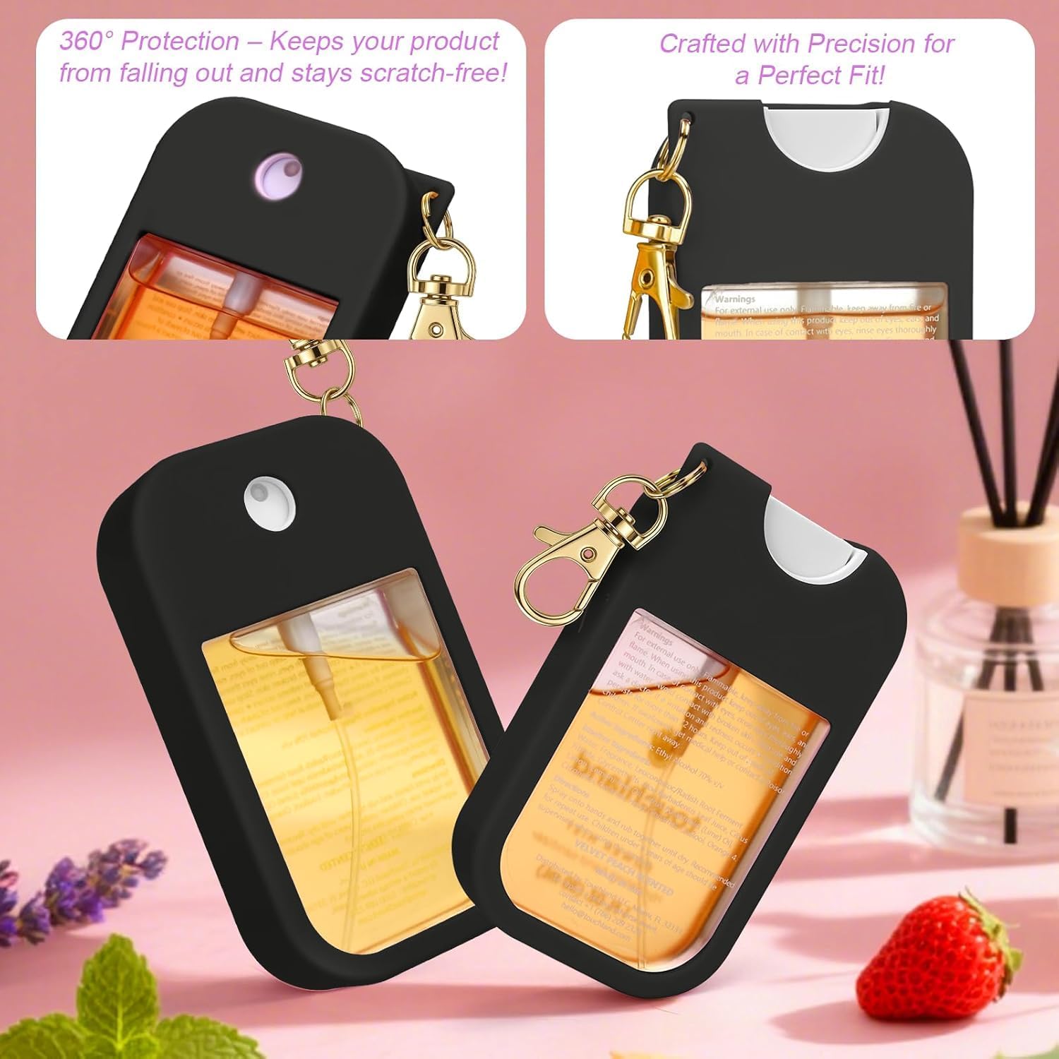 Silicone Case Compatible with Touchland Hand Sanitizer Spray, Protective Case for Power Mist and Glow Mist 1 fl oz - Image 5