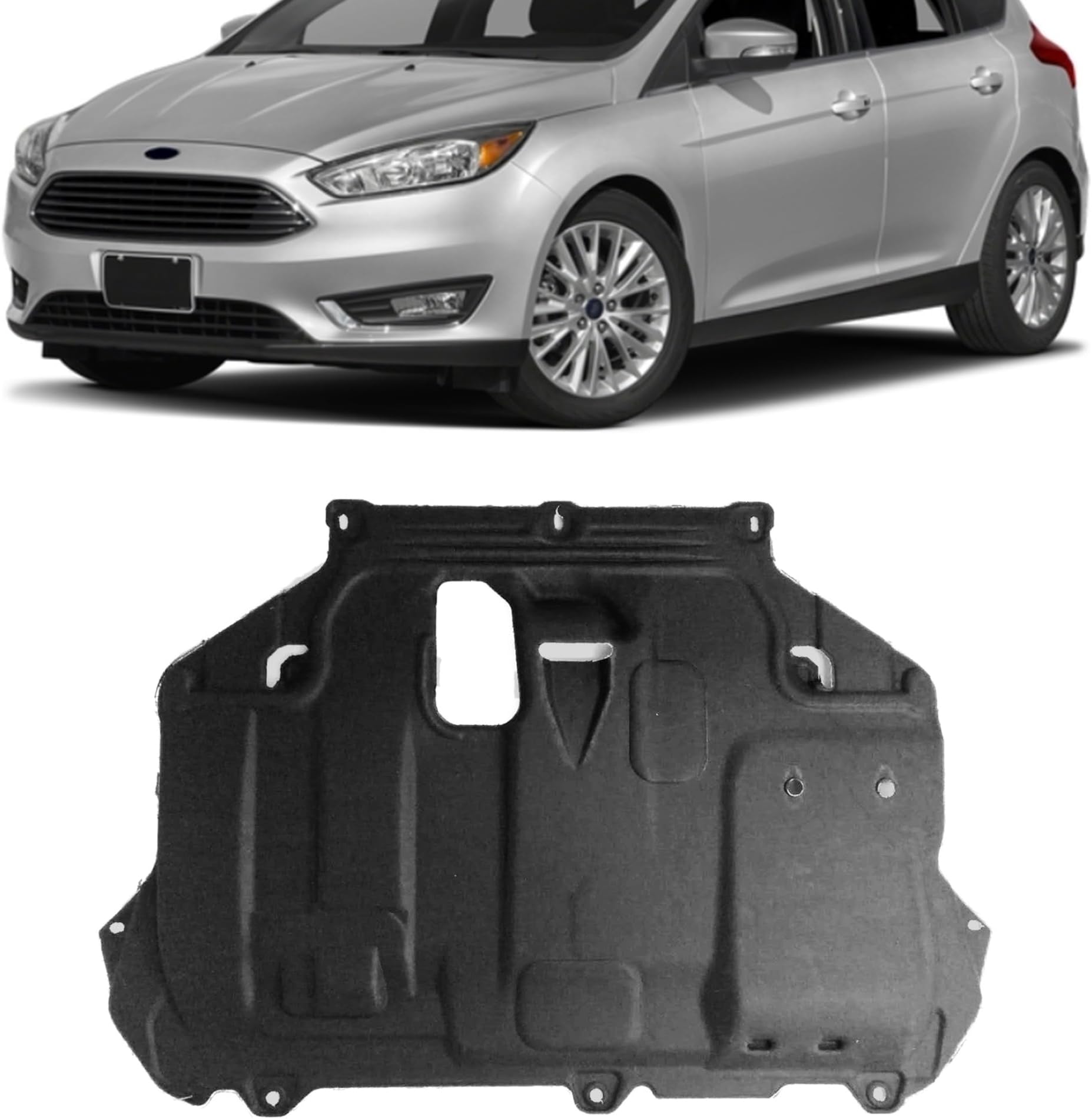 PartsFlow Front Engine Splash Shield For 2013-2017 Ford C-Max For 2012-2017 Ford Focus For 2014-2017 Transit Connect AV6Z6P013A
