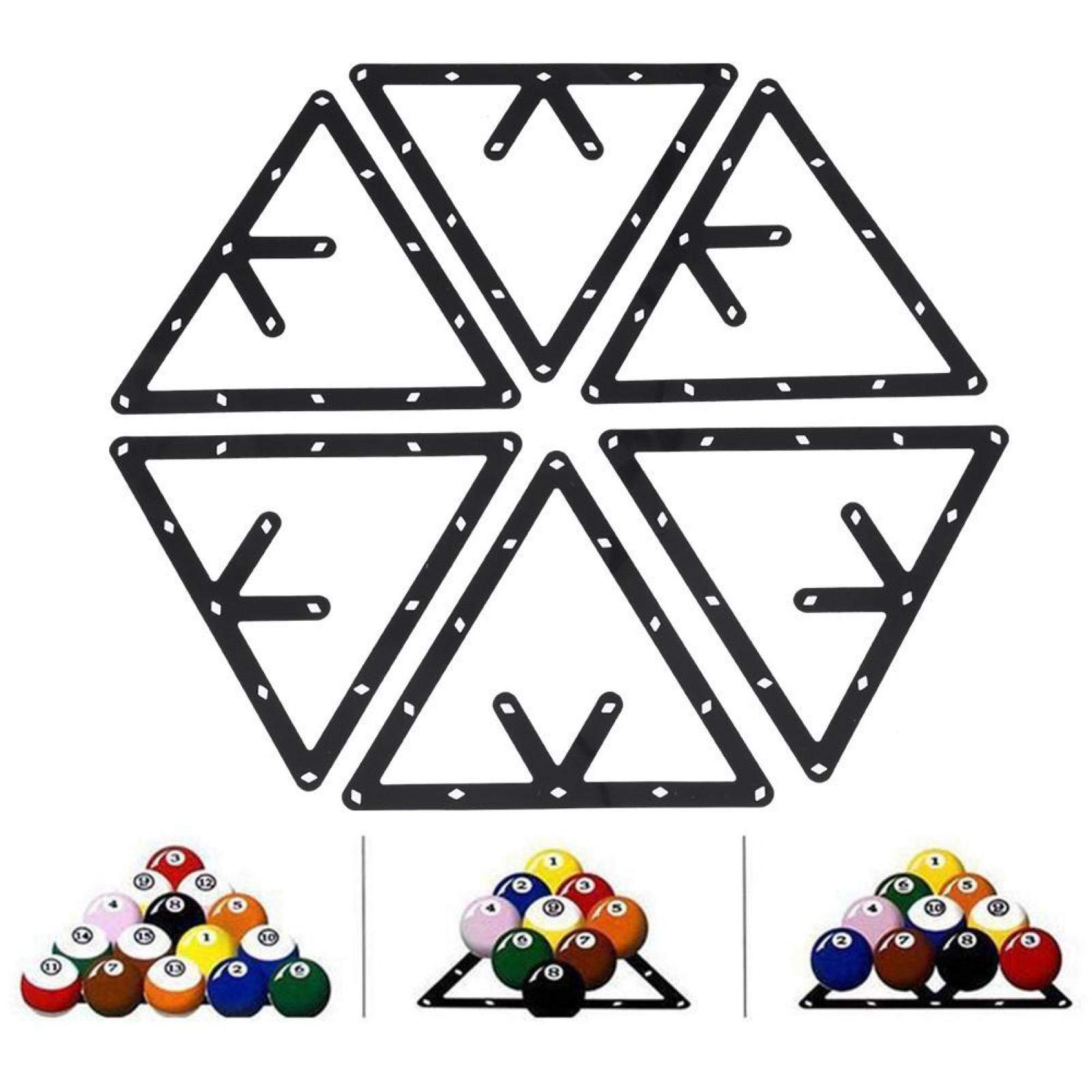 Demeras 6PCS Biliardo Foglio Biliardo Triangolo Cue Rack Tavolo Palla da Biliardo Carta Tavolo da Biliardo Stecca da Biliardo Accessorio per Snooker Biliardo