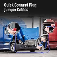 Vista 6 de TOPDC Cables de puente con conexión rápida, calibre 1, de 30 pies, 40 ℉ a 167 ℉, pinzas de 800 amperios, cables de refuerzo resistentes con bolsa