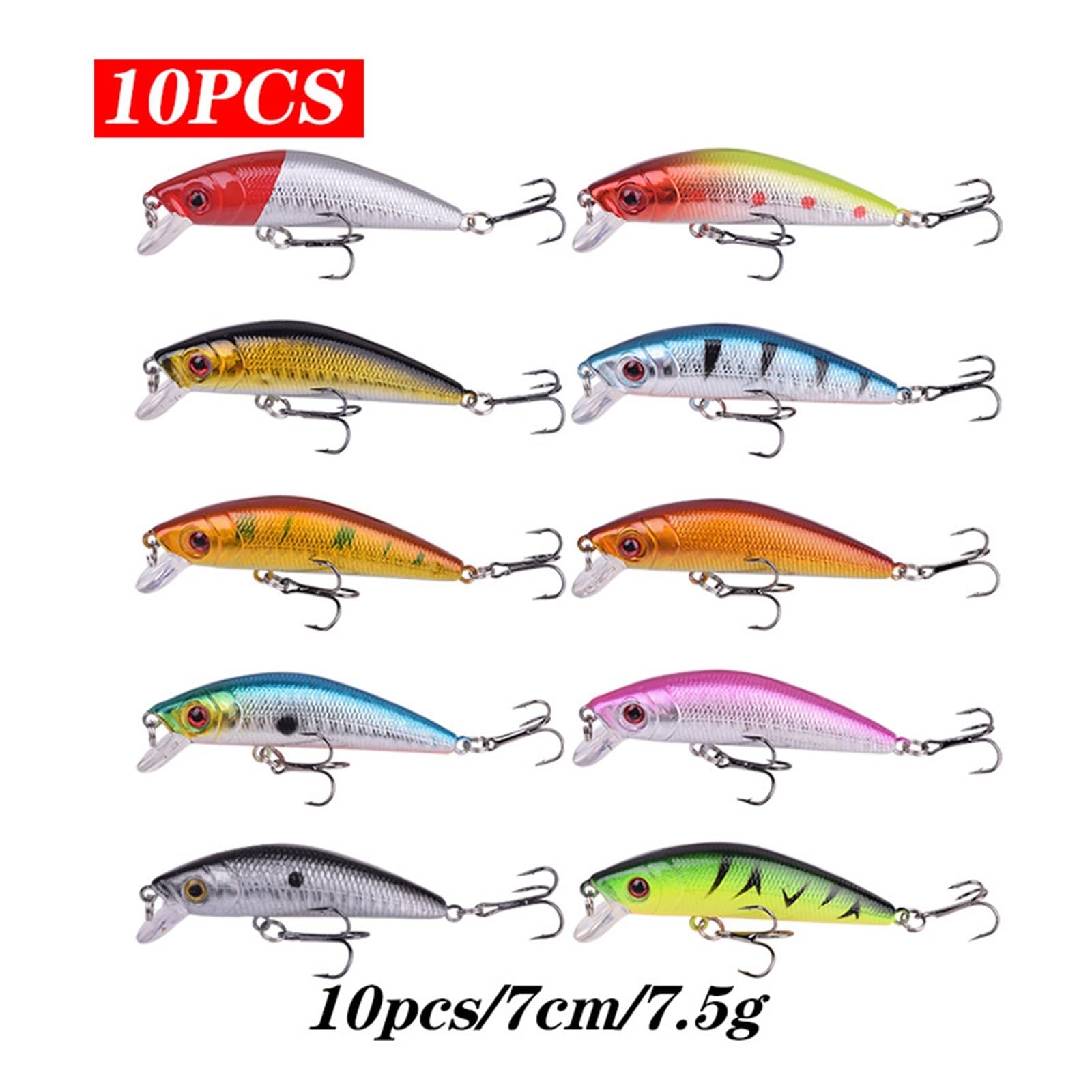 INEOUT Zestaw Przynęt Wędkarskich Minnow Tonąca Twarda Przynęta Huśtawka Crankbait Szalone Woblery Tackle Sztuczny Bioniczny Zestaw Przynęt Korbowych