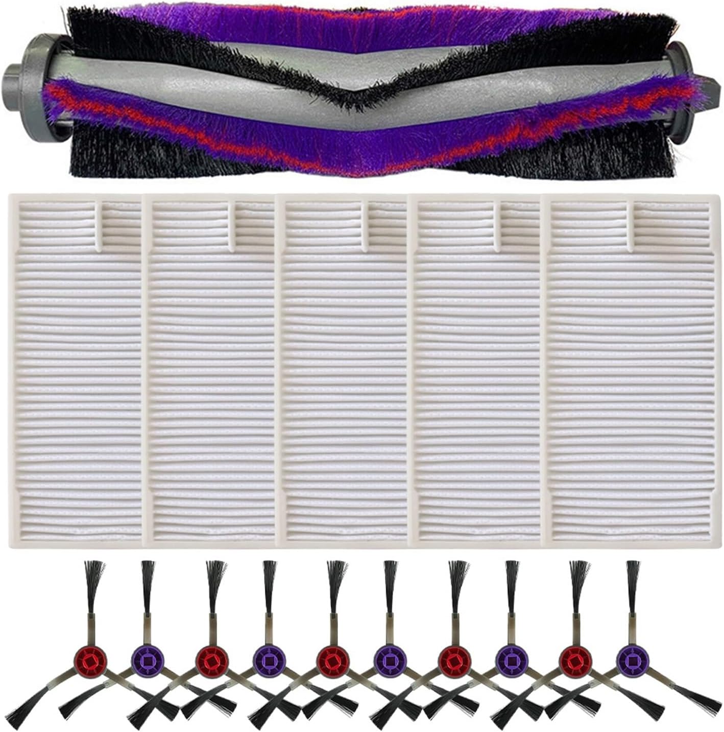 Vacuum Cleaner Vacuum Cleaner Main Roller Side Brush Filter. Compatible for Eureka NERE10s / E10S / E10SW / E20 Plus.(Set-a)