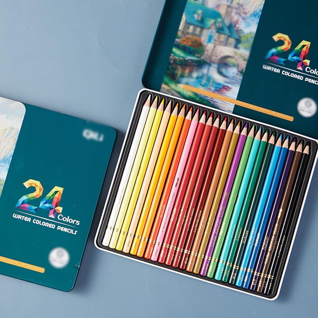 Students Draw Doodle Colored Pens With Water-soluble Pencils With Lead