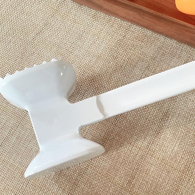 Martillo Ablandador de Carne de Aluminio, Doble Cara, 9.05 Pulgadas, Blanco miniatura 4