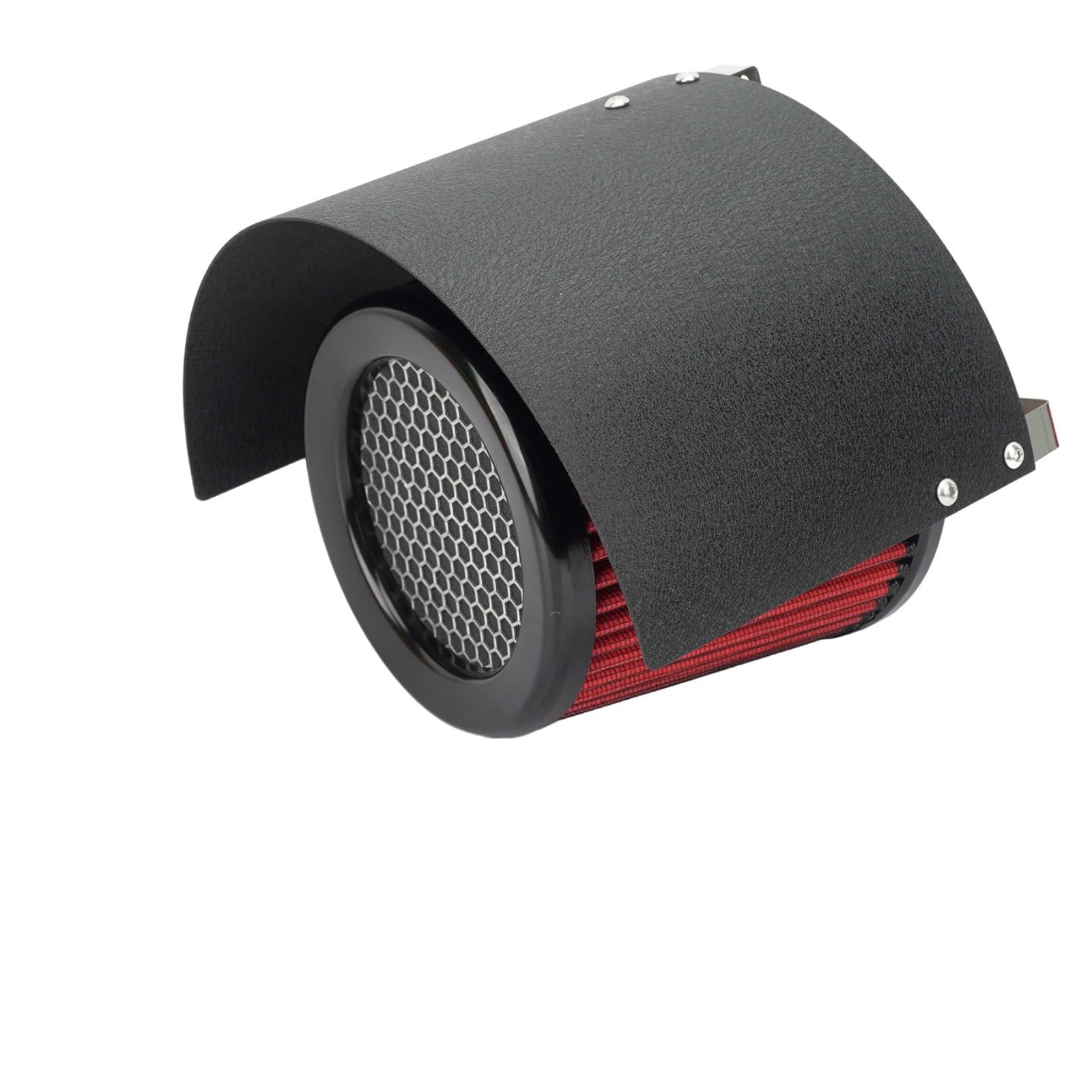 Zestaw dolotowy powietrza Filtr wlotu zimnego powietrza do samochodu z osłoną termiczną ze stali nierdzewnej, regulowany, uniwersalny, sportowy filtr(101-Black)