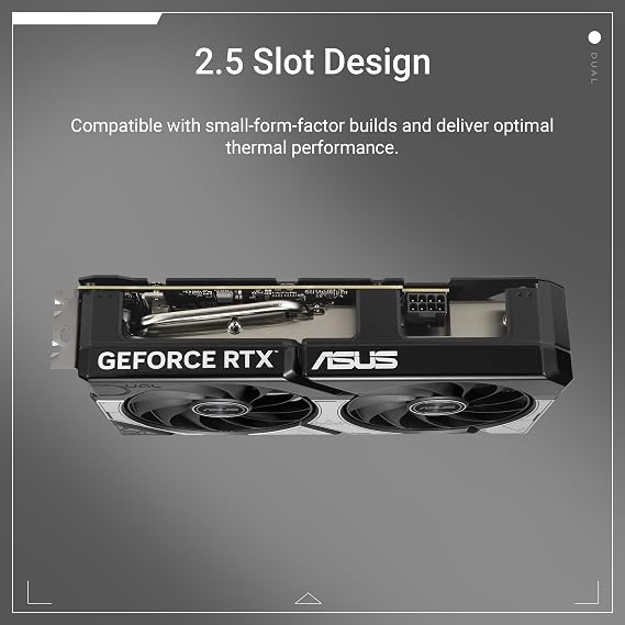ASUS Dual GeForce RTX 5060 Ti 16GB GDDR7 OC Edition Gaming Graphics Card (Nvidia GeForce RTX5060Ti DLSS 4 2.5-Slot Design PCIe 5.0 3X DisplayPort 2.1b 1x HDMI 2.1b)