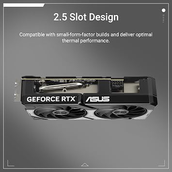 ASUS Dual GeForce RTX 5060 Ti 16GB GDDR7 OC Edition Gaming Graphics Card (Nvidia GeForce RTX5060Ti DLSS 4 2.5-Slot Design PCIe 5.0 3X DisplayPort 2.1b 1x HDMI 2.1b)