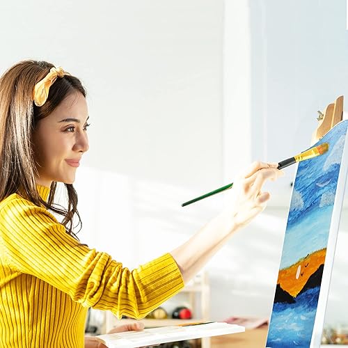 Miniatura 7 de KEFF Stretched Canvas for Painting (10 Pack) Blank Painting Canvas - 2 of Each; 4x4, 5x7, 8x10, 9x12 and 11x14 Canvas, 100% Cotton Pre-Primed, Great