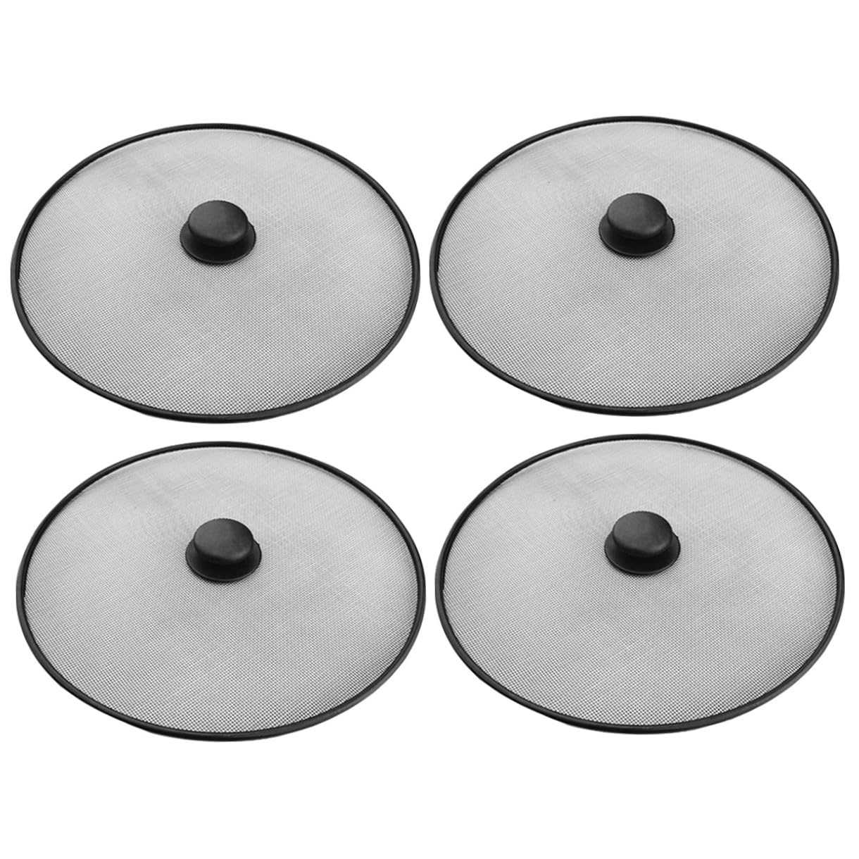 4 Piezas Cubierta a Prueba de sartén Inoxidable Pantalla de Salpicaduras Accesorios cocinita Cubierta Universal para Olla Tapa a Prueba de Aceite Olla de salvaguardia