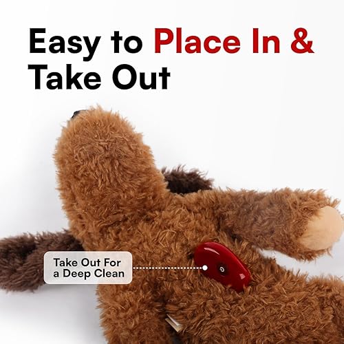 Miniatura 6 de ALL FOR PAWS Animales de peluche para perros con latidos del corazón, juguetes para perros pequeños para aliviar la ansiedad del perro, juguete de