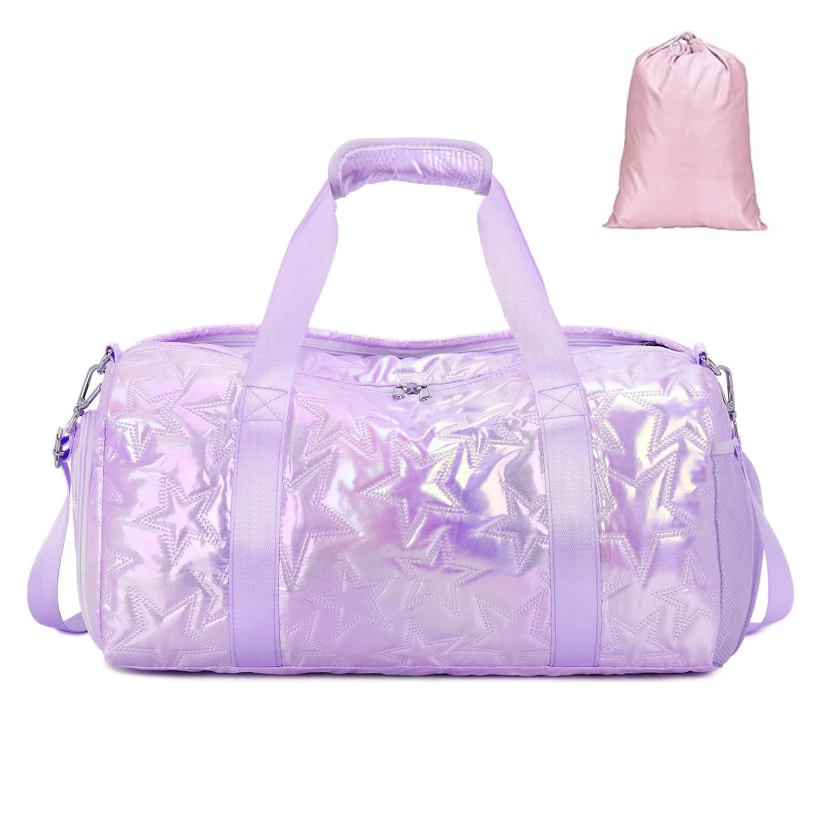 Forestfish Dance Bag For Girls, Small Gym Bag With Shoes Compartment Weekender Overnight Bag For Travel Lightweight Waterproof