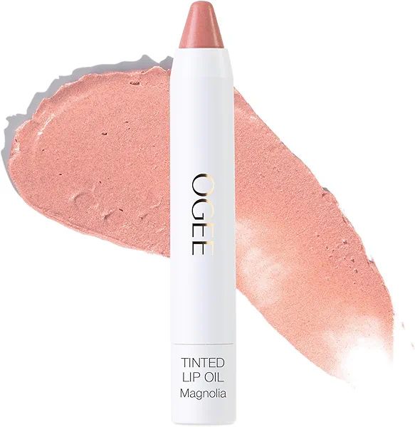 Ogee Tinted Sculpted Lip Oil - Lip Stain Made with 100% Organic Coconut Oil, Jojoba Oil, and Vitamin E - Best as Lip Balm, Lip Color or Lip Treatment - MAGNOLIA
