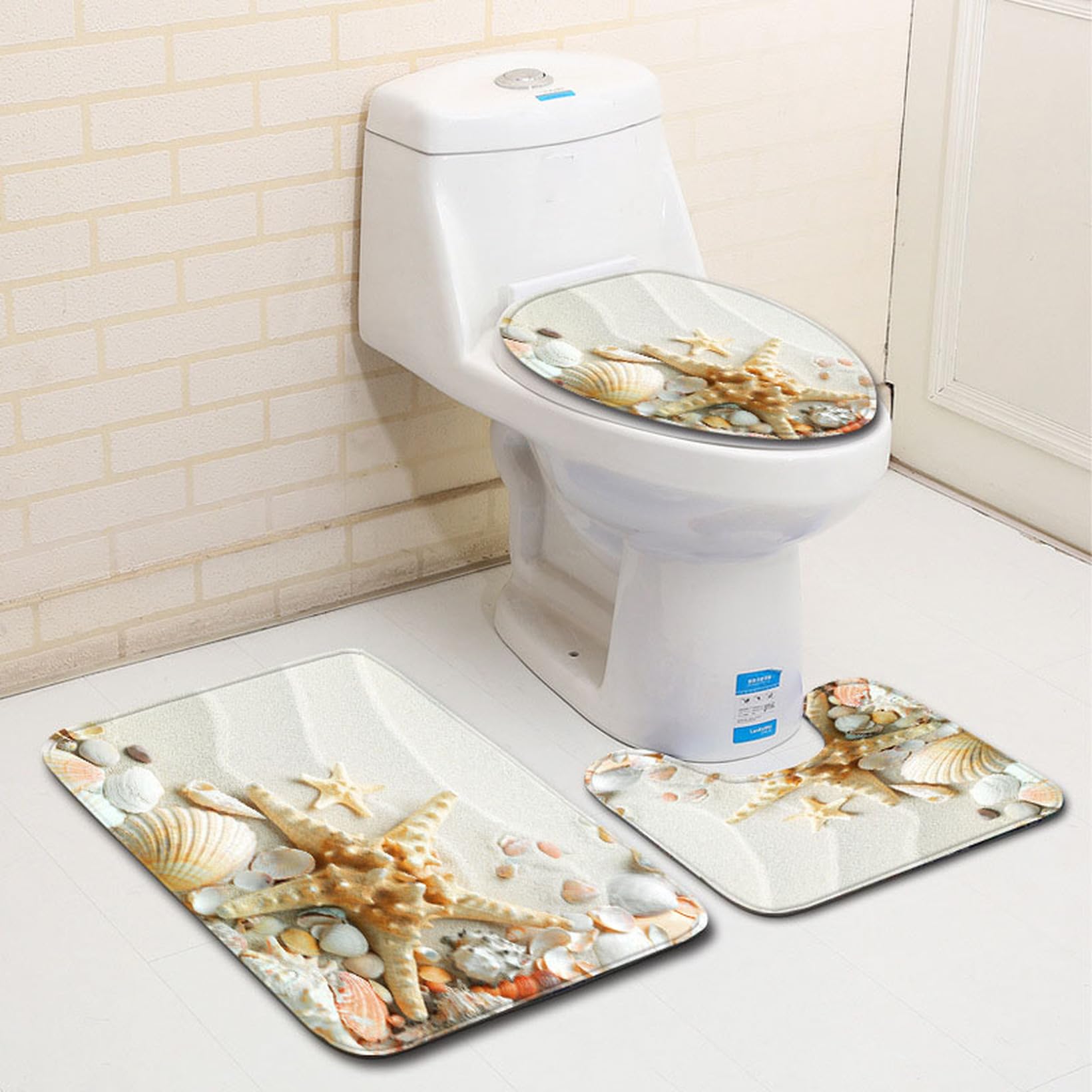 Amazon｜バスマット setA トイレマット セット 3点 タンクカバー 北欧