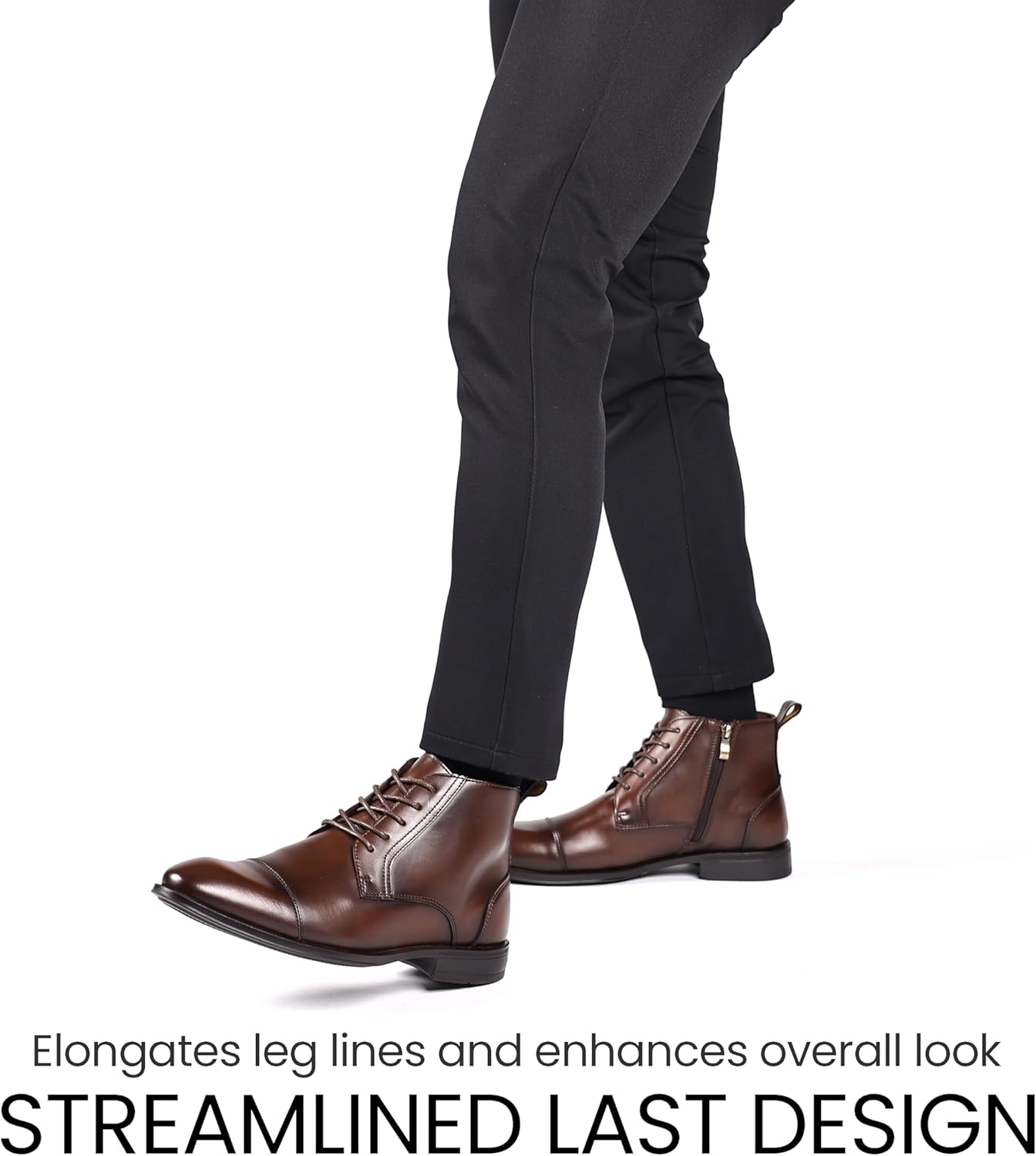 Holy dove Chelsea Boots Men – Genuine Leather,Chelsea Boots for Men with Side Zipper, Casual Slip-On Ankle Boots, Chukka & Oxford Style Dress Boots - Image 2