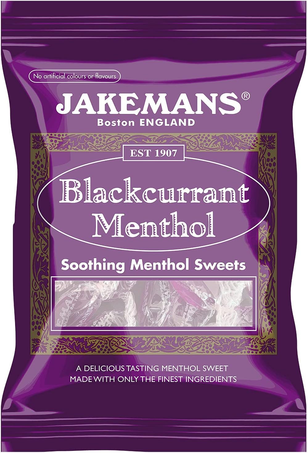Jakemans Blackcurrant Flavour 100g Bags - Pack of 10 - Soothing menthol ...