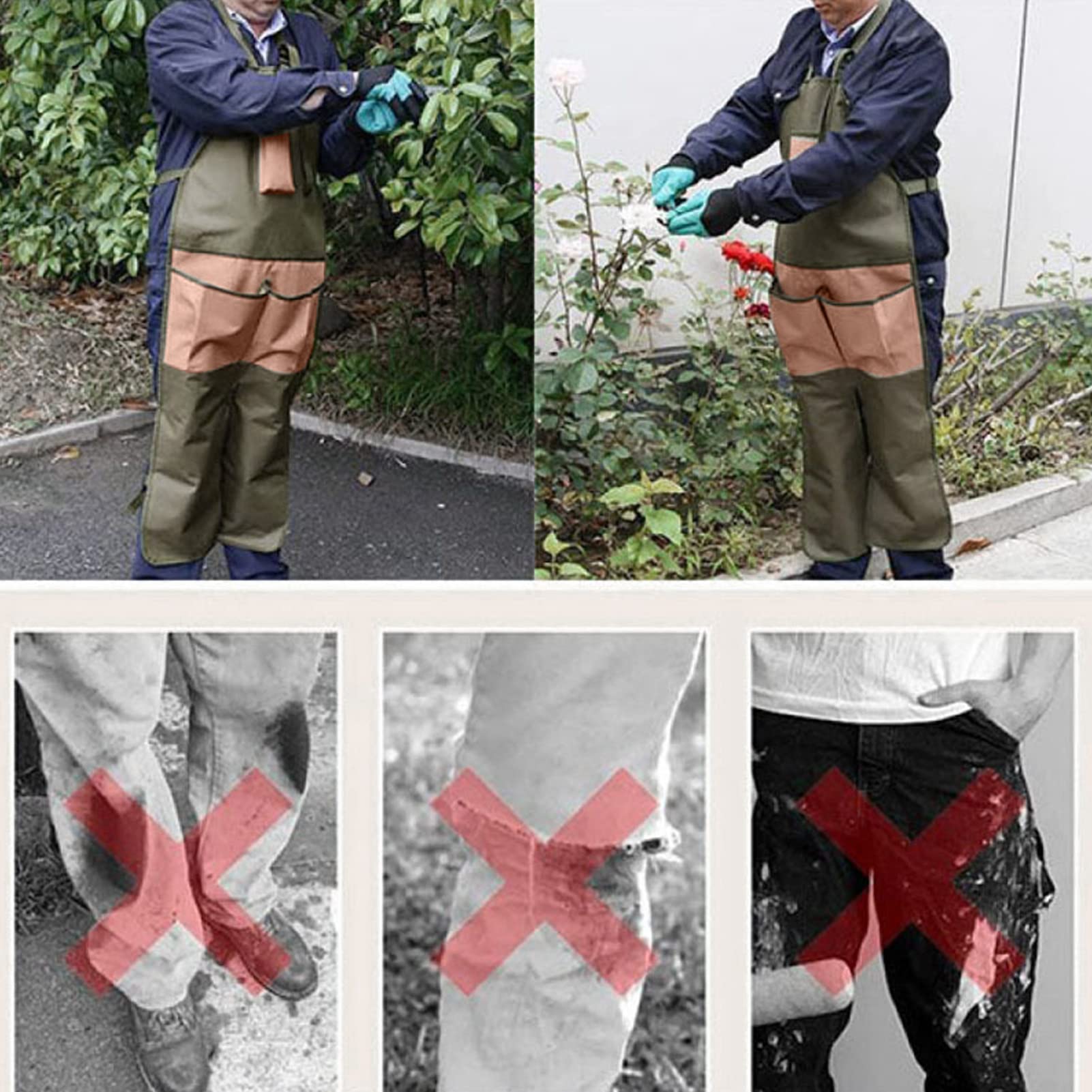 Delantal De Jardinería Protector Para Piernas Con Múltiples Bolsillos, Tela Oxford Para Recolectar Vegetales Y Frutas, Plantar