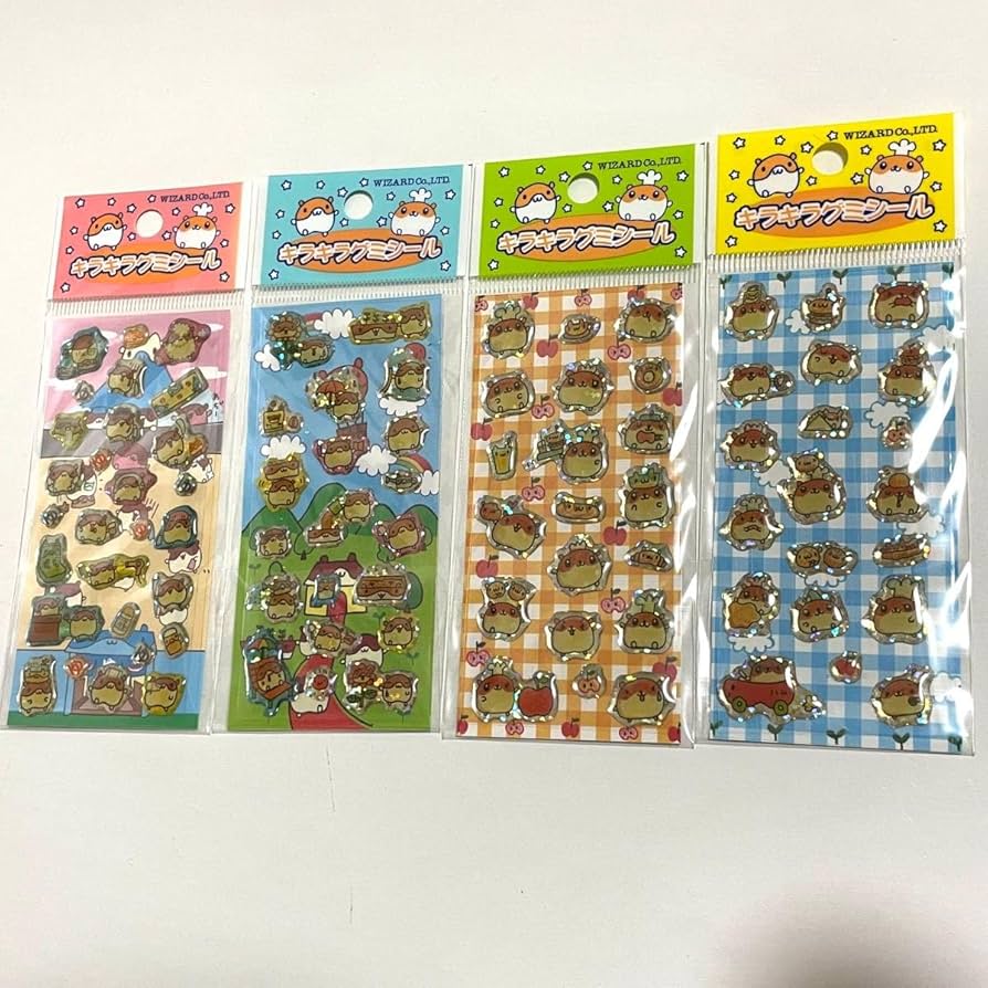 平成レトロ　ハムスター　シール帳　シールブック　文房具　雲　星　菓子　リフィル２ ハムちゃんズ ハムスターシール帳【平成レトロ】 - メルカリ
