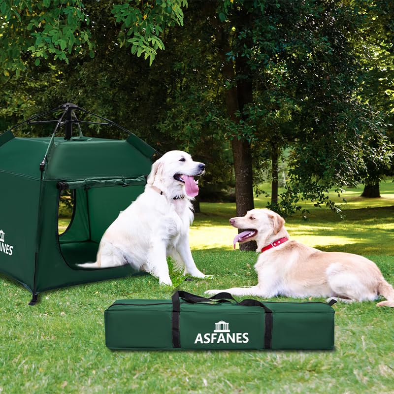 Outdoor Waterproof Pet Automatic Camping Tent, Pop up Cave Bed for Indoor Cats and Small Dogs, Portable Cat House Dog House, Army Green. - Image 3