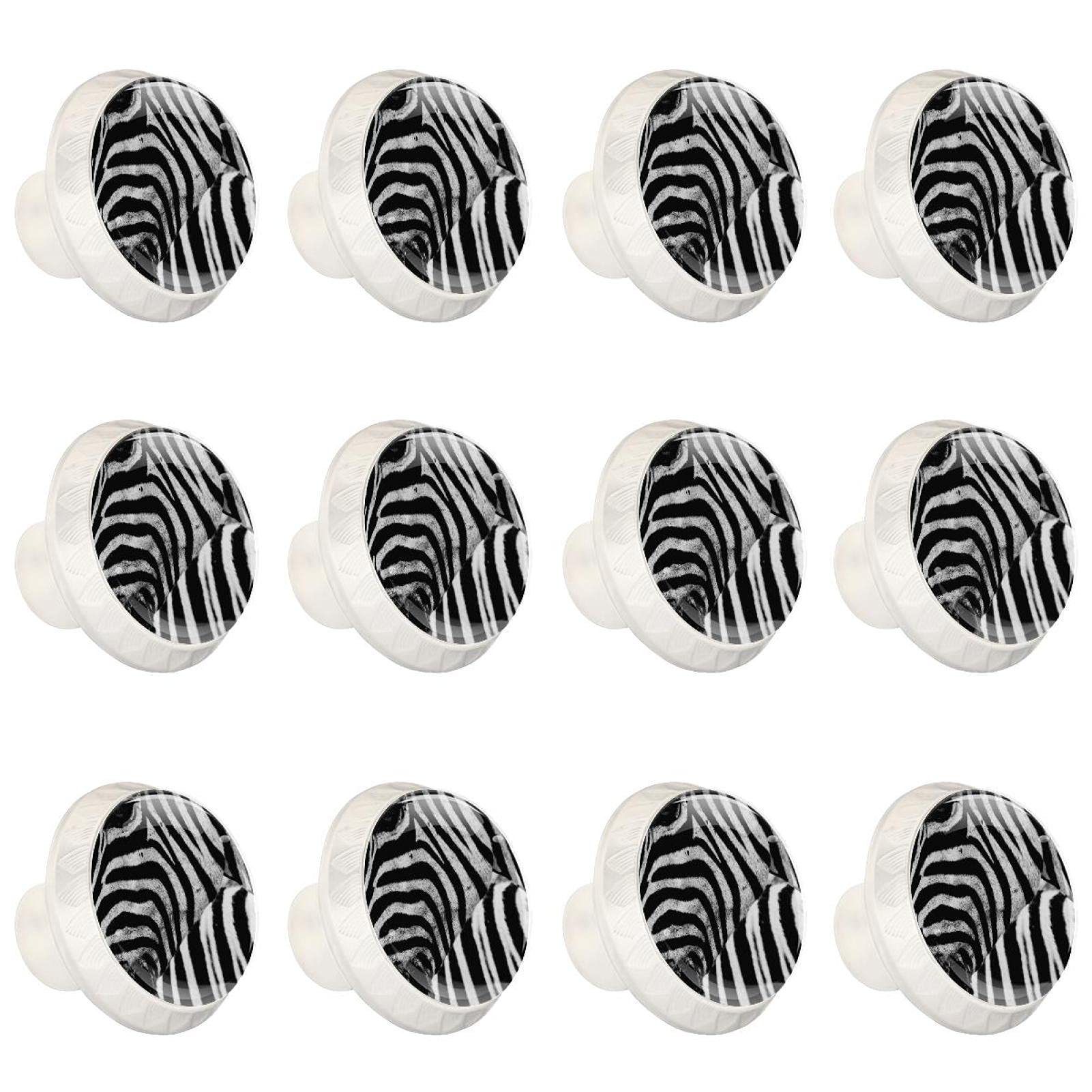 Boutons d'armoires de cuisine ronds poignée tiroir meuble zèbre x12