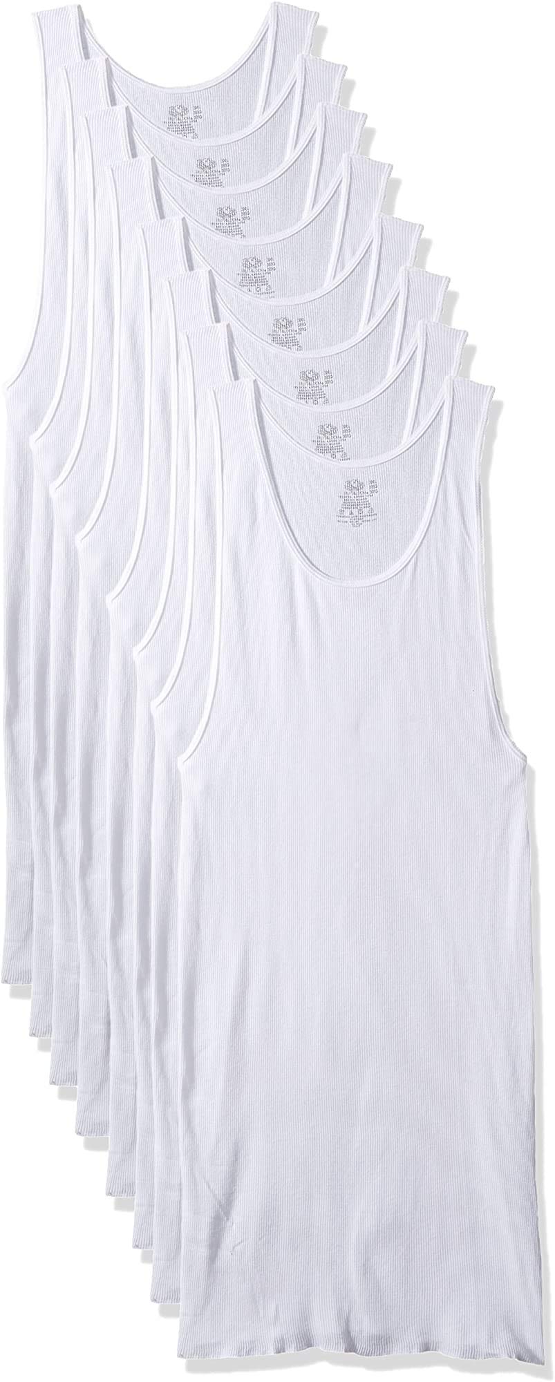 Men's A Shirt White 8 Pack (8, Small)