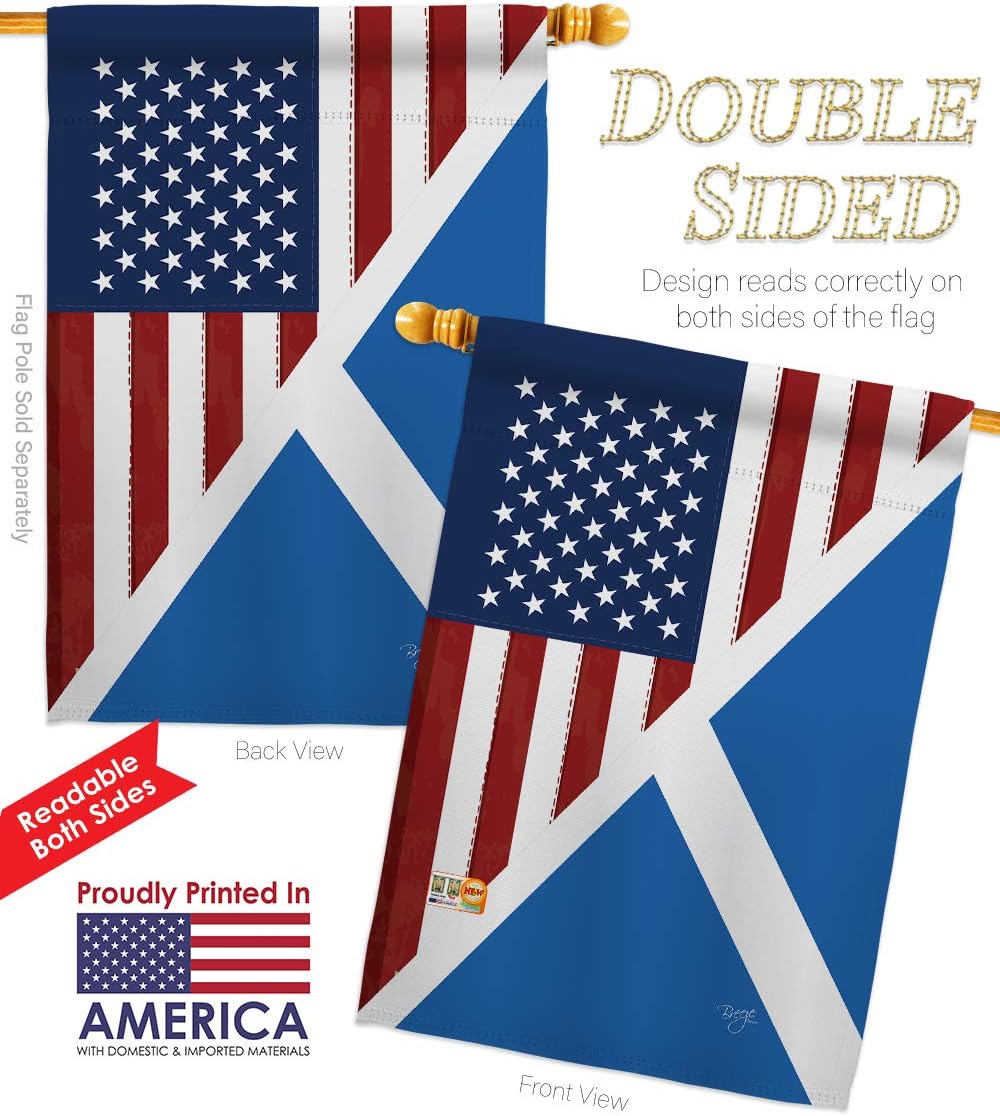 Breeze Decor US Scotland Friendship Large Flag 28 inches by 40 inches