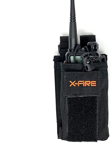 X-FIRE Bolsa MOLLE portátil compacta lavable para radio o soporte para cinturón de servicio. No fabricado en China.