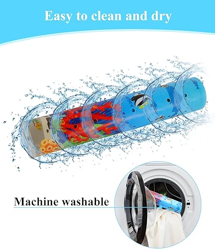 Miniatura 6 de Tapete de baño para bañera antideslizante, lavable a máquina, antideslizante, con dibujos animados, con agujeros de drenaje y ventosas para niños