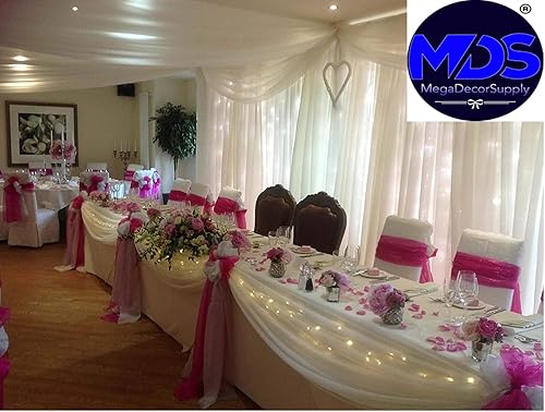 Miniatura 6 de Paquete de 10 yardas de tela de organza transparente para vestidos de boda, moda, manualidades, decoraciones, seda brillante de 44 pulgadas, más de