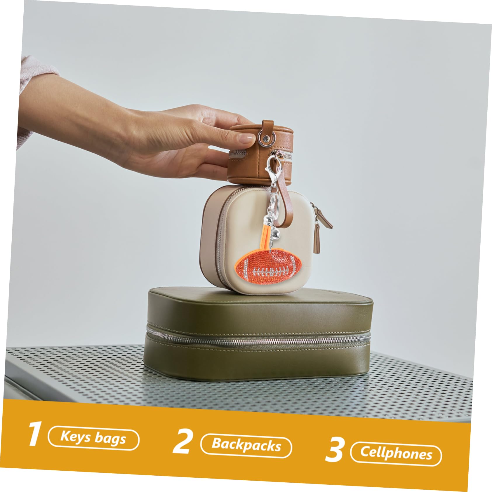 Kisangel Llavero De Futbol Llavero Colgante Mochila Rugby Llavero Colgante Rugby Colgante Llavero De Colgante De Rugby Colgante De Llavero De Rugby Orange El Plastico