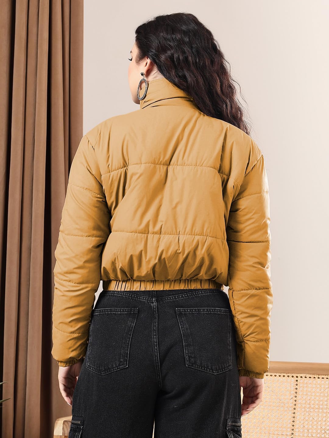 KOTTY Piumino leggero da donna, elegante, invernale, caldo e confortevole (beige, XL)